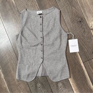 Song of Style Sleeveless Knit Button Down Top